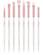 Luvia Cosmetics Prime Vegan All Eye Want комплект четки за очи Candy (Pearl White / Rose) 8 бр.
