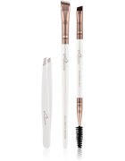 Luvia Cosmetics Prime Vegan Brow Kit комплект за оформяне на вежди Pearl White / Metallic Coffee Brown