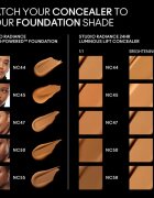 MAC Cosmetics Studio Radiance 24HR Luminous Lift Concealer Mini течен коректор цвят NC45 1.8 мл.