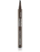 Magic studio Microfilling Brow Pen дълготрайна фиксация за вежди цвят Dark Brown 13.5 гр.