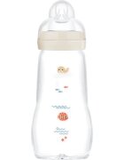 MAM Feel Good Glass Baby Bottle стъклено шише против колики 2m+ Beige 1 бр.