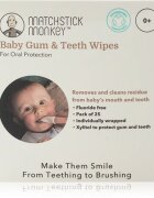 Matchstick Monkey Baby Gum & Teeth Wipes 0 m+ почистващи кърпички за зъби език и венци 1 бр.