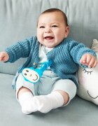 Matchstick Monkey Flat Face Teether & Soother Clip подаръчен комплект за деца Blue