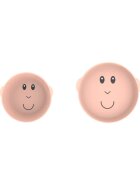 Matchstick Monkey Monkey Plate & Bowl комплект за хранене за деца Dusty Pink 1 бр.