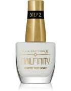 Max Factor Nailfinity Matte Top Coat гел топ лак за нокти с матиращ ефект цвят 101 Velvet Curtain 12 мл.
