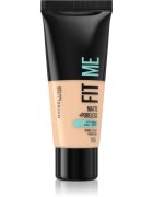 MAYBELLINE NEW YORK Fit Me! Matte+Poreless матиращ фон дьо тен за нормална към мазна кожа цвят 105 Natural Ivory 30 мл.