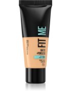 MAYBELLINE NEW YORK Fit Me! Matte+Poreless матиращ фон дьо тен за нормална към мазна кожа цвят 128 Warm Nude 30 мл.