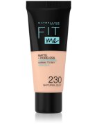 MAYBELLINE NEW YORK Fit Me! Matte+Poreless матиращ фон дьо тен за нормална към мазна кожа цвят 230 Natural Buff 30 мл.
