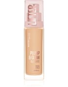 MAYBELLINE NEW YORK Lifter Plump & Glow озаряващ фон дьо тен за естествен вид цвят 118 30 мл.