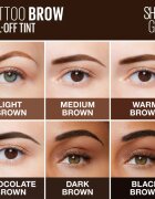 MAYBELLINE NEW YORK Tattoo Brow полуперманентна гел боя за вежди цвят Medium Brown 4.6 гр.