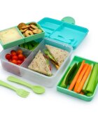Melii Bento Box кутия за закуска Blue Mint Lime 1446 мл.