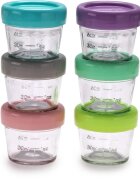 Melii Glass Food Container кутия за съхранение на храни 6x118 мл.