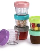 Melii Glass Food Container кутия за съхранение на храни 6x118 мл.