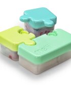 Melii Puzzle Container кутия за закуска Blue & Mint 850 мл.