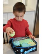 Melii Puzzle Container кутия за закуска Blue & Mint 850 мл.