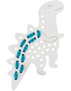 Milin Big Wooden Lacing Toy Dinosaur Alex играчка за подреждане 22 cm x 15 cm x 07 cm 1 бр.