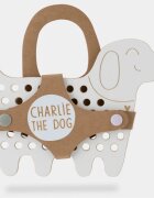 Milin Big Wooden Lacing Toy Dog Charlie играчка за подреждане 15 cm x 20 cm x 07 cm 1 бр.