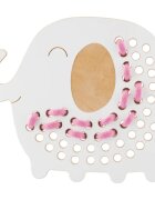 Milin Big Wooden Lacing Toy Elephant Oliver играчка за подреждане 195 cm x 16 cm x 07 cm 1 бр.