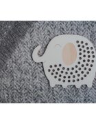 Milin Big Wooden Lacing Toy Elephant Oliver играчка за подреждане 195 cm x 16 cm x 07 cm 1 бр.