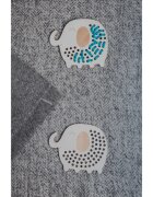 Milin Big Wooden Lacing Toy Elephant Oliver играчка за подреждане 195 cm x 16 cm x 07 cm 1 бр.