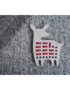 Milin Big Wooden Lacing Toy Little Deer Emily играчка за подреждане 18 cm x 13 cm x 07 cm 1 бр.