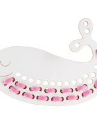 Milin Big Wooden Lacing Toy Whale Jack играчка за подреждане 9 cm x 195 cm x 07 cm 1 бр.