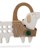 Milin Small Wooden Lacing Toy Daschund играчка за подреждане 8 cm x 13 cm x 07 cm 1 бр.