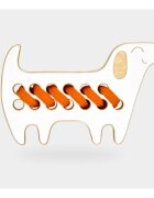 Milin Small Wooden Lacing Toy Daschund играчка за подреждане 8 cm x 13 cm x 07 cm 1 бр.