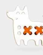 Milin Small Wooden Lacing Toy Dog играчка за подреждане 10 cm x 10 cm x 07 cm 1 бр.