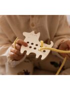Milin Small Wooden Lacing Toy Dog играчка за подреждане 10 cm x 10 cm x 07 cm 1 бр.