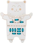 Milin Wooden Lacing Toy Mr. Teddy играчка за подреждане 22 cm x 17 cm x 07 cm 1 бр.