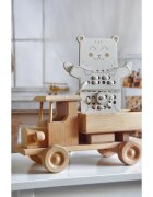 Milin Wooden Lacing Toy Mr. Teddy играчка за подреждане 22 cm x 17 cm x 07 cm 1 бр.