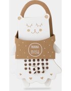 Milin Wooden Lacing Toy Mrs. Teddy играчка за подреждане 22 cm x 16 cm x 07 cm 1 бр.