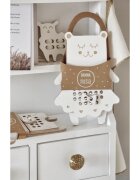 Milin Wooden Lacing Toy Mrs. Teddy играчка за подреждане 22 cm x 16 cm x 07 cm 1 бр.