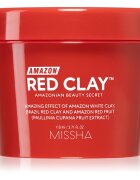 Missha Amazon Red Clay™ почистваща маска за редуциране на кожния себум и минимизиране на порите с глина 110 мл.