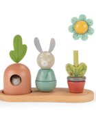 MOULIN ROTY Wooden Stack Up Toy Trois Petits Lapins играчка за подреждане от дърво 12m+ 1 бр.