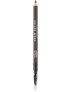 MUA Makeup Academy Brow Define дълготраен молив за вежди с четка цвят Dark Brown 12 гр.