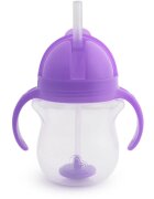 Munchkin Click Lock™ Tip & Sip чаша със сламка с тежест Purple 6 m+ 1 бр.