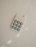 Mushie Pop-It Phone играчка за подреждане за деца Cambridge Blue 10m+ 1 бр.
