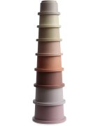 Mushie Stacking Cups Toy играчка 3 в 1 Petal 8 бр.