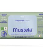 Mustela Compostable at Home Cleansing Wipes почистващи кърпички парфюмиран за деца от раждането им 60 бр.
