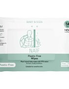 Naif Baby & Kids Plastic Free Wipes мокри кърпички за деца от раждането им 54 бр.