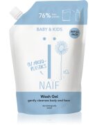 Naif Baby & Kids Wash Gel почистващ и миещ гел за деца и бебета пълнител 500 мл.