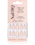 Nail HQ Almond Matte French Изкуствени нокти с лепило 24 бр.
