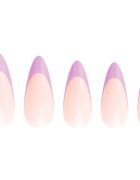 Nail HQ Almond Purple French Изкуствени нокти с лепило 24 бр.