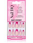 Nail HQ Coffin Pink Contrast French Изкуствени нокти с лепило 24 бр.