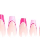 Nail HQ Coffin Pink Contrast French Изкуствени нокти с лепило 24 бр.