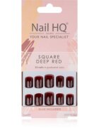 Nail HQ Square Изкуствени нокти Deep Red 24 бр.