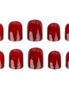 Nail HQ Square Изкуствени нокти Deep Red 24 бр.