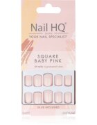 Nail HQ Square Изкуствени нокти цвят Baby Pink 24 бр.
